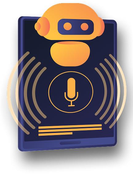 AI virtual assistant illustration
