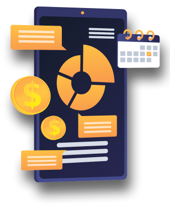 Alert cards with spending notifications